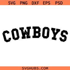 Cowboys College font SVG, Cowboys SVG, Western Design SVG, Dallas Cowboys Jersey SVG  