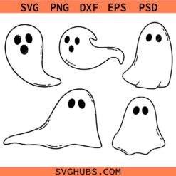 Halloween Ghosts bundle SVG, Halloween Ghost Shirt Svg, Spooky Vibes Svg, Ghost Svg