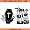 Just a Little Ray of Pitch Black SVG, Halloween Quote SVG, Halloween Decor SVG, Scary SVG
