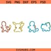 Pokemon Outline Svg, Pikachu SVG, Cartoon Birthday Shirt SVG, Pokemon Shirt Svg