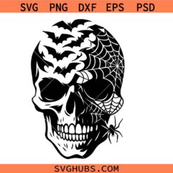 Scary Halloween skull SVG, Skull Halloween SVG, Halloween shirt Svg, Spooky Haunted Halloween Creepy SVG PNG