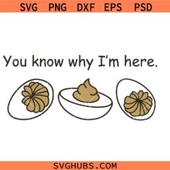 You know why I'm here Deviled Egg SVG PNG, Deviled Egg PNG, Thanksgiving deviled egg svg png