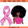 Afro Woman Breast Cancer Warrior SVG, Pink Ribbon SVG, Breast Cancer Awareness  Shirt SVG