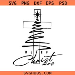 Christmas Tree cross SVG, Christmas Tree SVG, Faith Cross SVG, Christmas Decor SVG