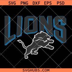 Detroit Football Lions SVG, Football Logo Svg, Detroit Football  Shirt Svg, Detroit Mascot Svg