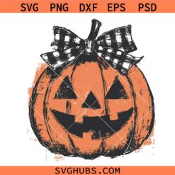 Retro Preppy Fall Pumpkin png, Halloween Jack O’ Lantern PNG SVG, Preppy Pumpkin Bow PNG, Fall pumpkin svg png
