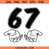 Six Seven Meme SVG, Six Seven Meme Halloween Hands SVG, Spooky Halloween SVG
