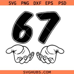 Six Seven Meme SVG, Six Seven Meme Halloween Hands SVG, Spooky Halloween SVG