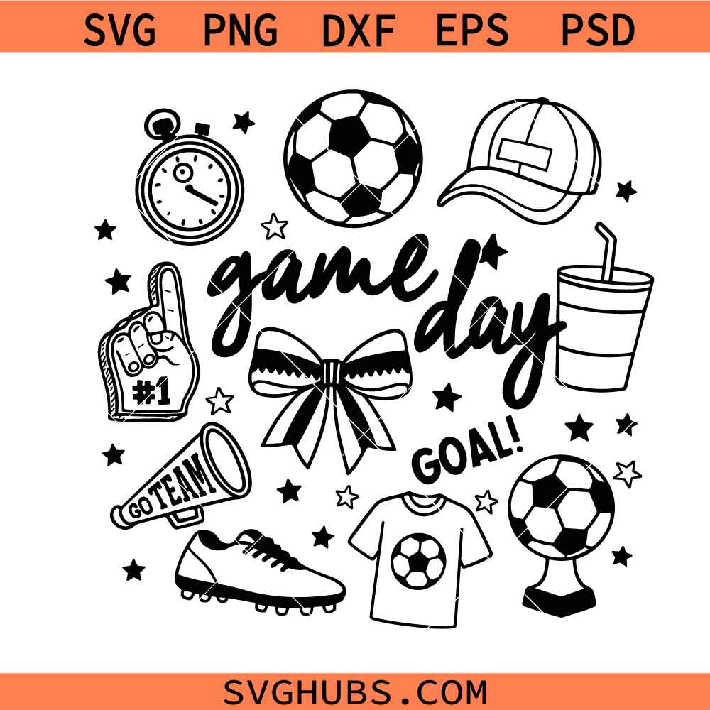 Soccer Doodles SVG, Starbucks Full Wrap SVG, Sports Shirt SVG