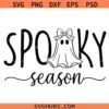 Spooky season ghost SVG, Halloween ghost SVG, Halloween Decor SVG