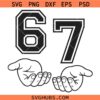 6 7 Hands Meme SVG, Trendy Internet SVG,Generation Z Svg, Viral Humor SVG