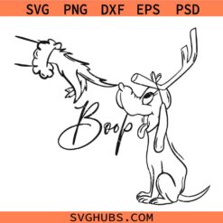 Christmas Dog Boop Nose SVG, Grinch Boop SVG, Grinch Hand and Dog Nose SVG