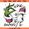 Christmas Six Seven Meme SVG, 6 7 Grinch Hands SVG, Viral Christmas SVG, Christmas Meme svg
