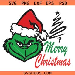 Grinch Christmas tree svg, Merry Grinchmas svg, Christmas Grinch SVG, Grinch Christmas Ornament SVG