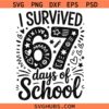 I survived 67 days of school SVG, six seven meme school svg png