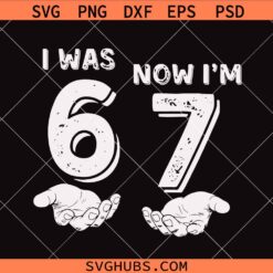 I was 6 Now I'm 7 meme SVG, Viral 6 7 Birthday Meme SVG, Kids Birthday SVG