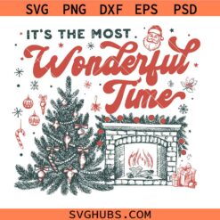 It's the most wonderful time of the year png, retro vintage Christmas svg png