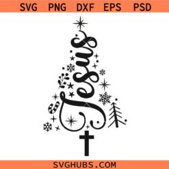 Jesus Christmas tree SVG, Faith SVG,  Christian Design SVG, Christmas Sign svg, Christmas svg