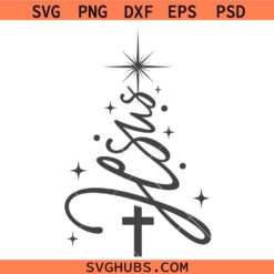 Jesus Christmas tree SVG, Faith Cross SVG,  Christian Christmas Design SVG, Christmas Sign svg, Christmas svg