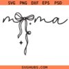 Mama Coquette Bow SVG, Mothers Day svg, mama with bow svg png