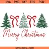 Christmas tree Coquette Bow SVG, Merry Christmas Coquette Bow SVG, Christmas shirt SVG