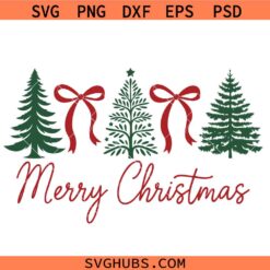 Christmas tree Coquette Bow SVG, Merry Christmas Coquette Bow SVG, Christmas shirt SVG