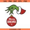 Merry Grinchmas Hand SVG, Merry Christmas SVG, Christmas Sign SVG, Funny Christmas Svg