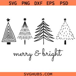 Minimalist Christmas trees SVG, Hand Drawn Christmas Trees SVG SVG, Christmas  SVG, Christmas Sign SVG, Christmas SVG