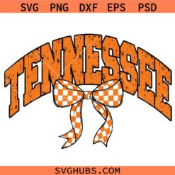 Preppy Tennessee Coquette SVG, Preppy Bow SVG, Tennessee Coquette Bow SVG