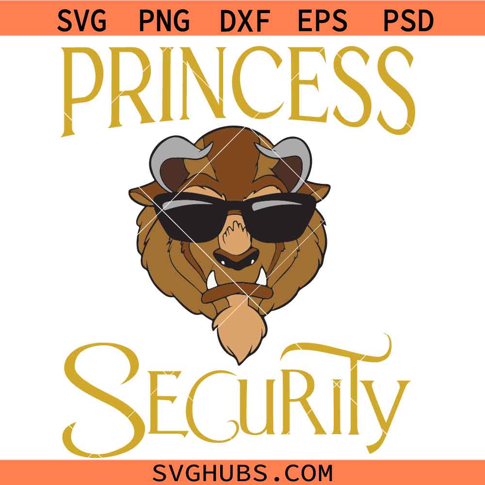 Princess Security Beauty and The Beast Svg, Fairy Tale Svg png, Princess Dad Svg, New Dad Svg