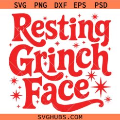 Resting Grinch face SVG, Grinchmas SVG, Funny Christmas SVG, Christmas svg