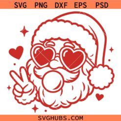 Santa Bubble Gum SVG, Retro Christmas SVG, Santa Christmas SVG, Christmas Sign svg