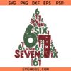 Six Seven Christmas Tree Svg, 6 7 Christmas Viral Meme Design SVG, Christmas Humor SVG, Funny Christmas SVG
