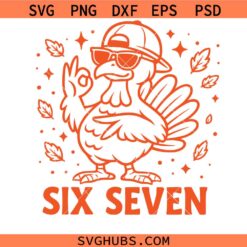 Thanksgiving 67 meme PNG SVG, Turkey six seven svg, Thanksgiving Turkey png svg
