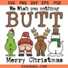 We wish you nothing butt Merry Christmas SVG, Funny Christmas Toilet Paper SVG, Funny Christmas Sign SVG, Christmas SVG