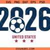 2026 United States Soccer SVG PNG, America Soccer 2026 SVG PNG, America Soccer 2026 Football Shirt Design SVG PNG