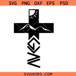God is Greater Than The Highs And The Lows Cross SVG, Christian SVG, Cross Laser Cross GOD svg