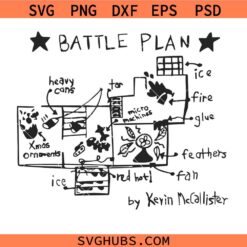 Home Alone Battle Plan Silhouette w/ landscape view Svg,Cricut, Silhouette svg, Christmas Movie Svg, Christmas Svg