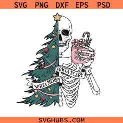 Sorta Scary Sorta Merry Christmas SVG PNG, Christmas SVG, Christmas Scary Svg