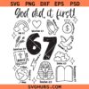 God Did It First SVG PNG, Christian 6 7 God Did It First SVG, God Did It First Six Seven SVG