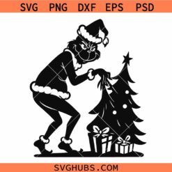 Grinch Christmas Decor SVG, Grinch SVG cut files, Grinch Christmas ornaments SVG