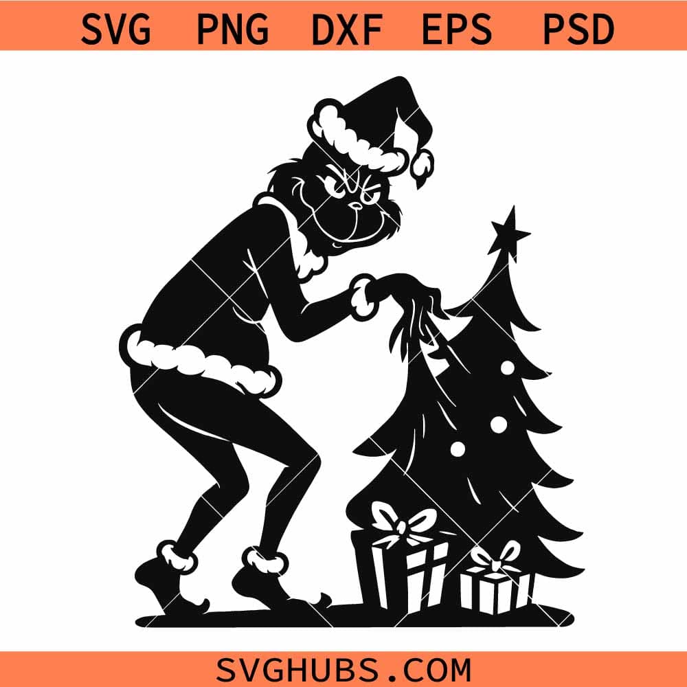 Grinch Christmas Decor SVG, Grinch SVG cut files, Grinch Christmas ornaments SVG