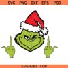 Grinchmas middle finger SVG, Grinch Middle Finger SVG, Adult Humor Christmas SVG