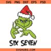 Grinch Six Seven Hand Pose SVG, Grinch 6 7 svg png