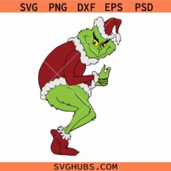 Grinch standing SVG, full body Grinch clipart