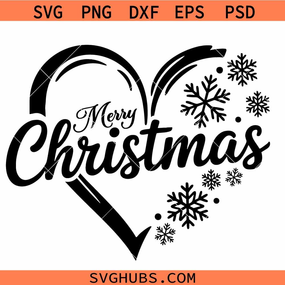 Snowflake Heart SVG