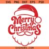 Merry Christmas Retro Santa Face SVG, Santa Christmas Svg, Funny Christmas Svg, Christmas Sign svg