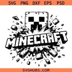 Minecraft svg, Gamer Design SVG PNG, Modern Video Game svg