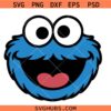 Blue Monster Head SVG, Monster Head SVG, Blue Monster Face SVG