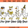 New Year Silly Goose PNG, Funny New Year Silly Goose PNG, Trendy new year Goose SVG